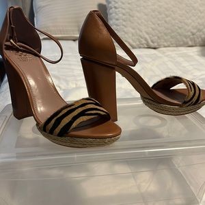 Vince Camuto zebra felt sandal
